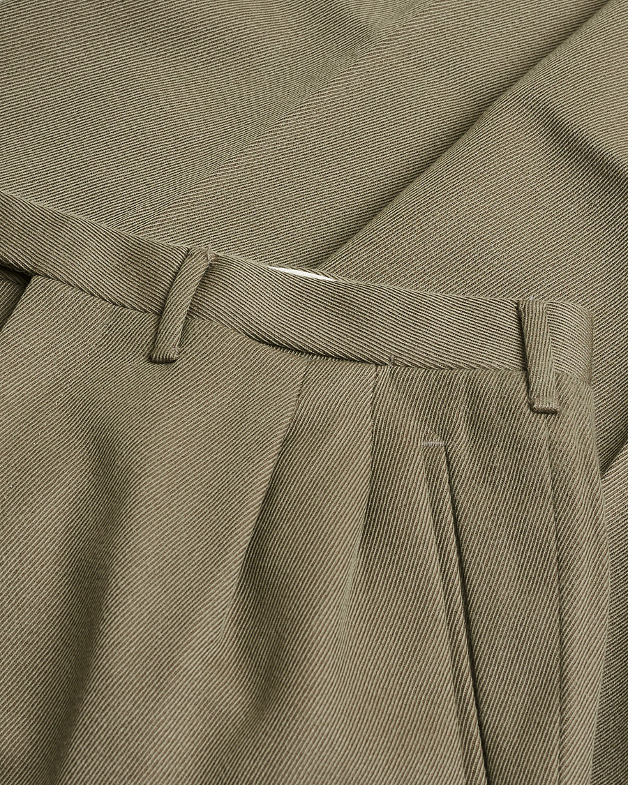 Uomini | Pantaloni Pre-owned | Pre-owned | Rota Pantaloni Twill Wool Trousers Mole Green 48