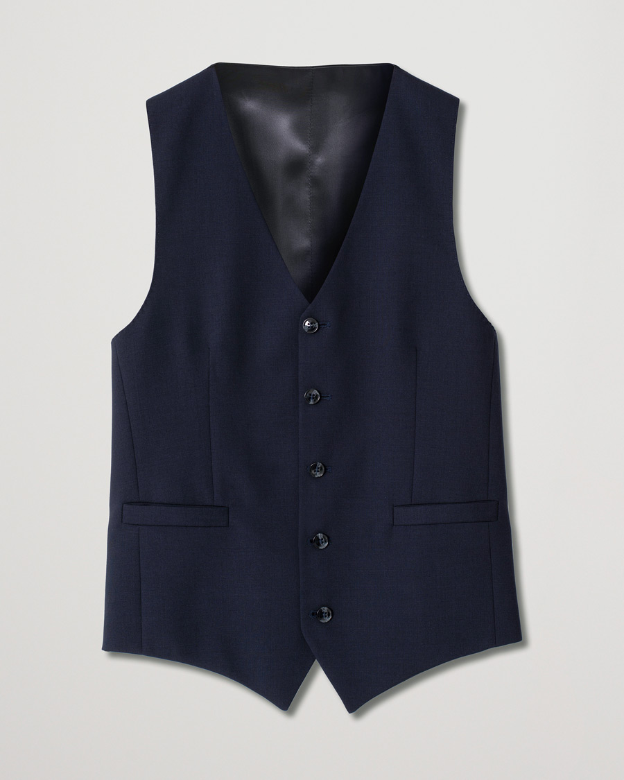 Uomini | Tiger of Sweden Henre 3-piece Suit Wool Stretch Navy | Pre-owned | Tiger of Sweden Henre 3-piece Suit Wool Stretch Navy