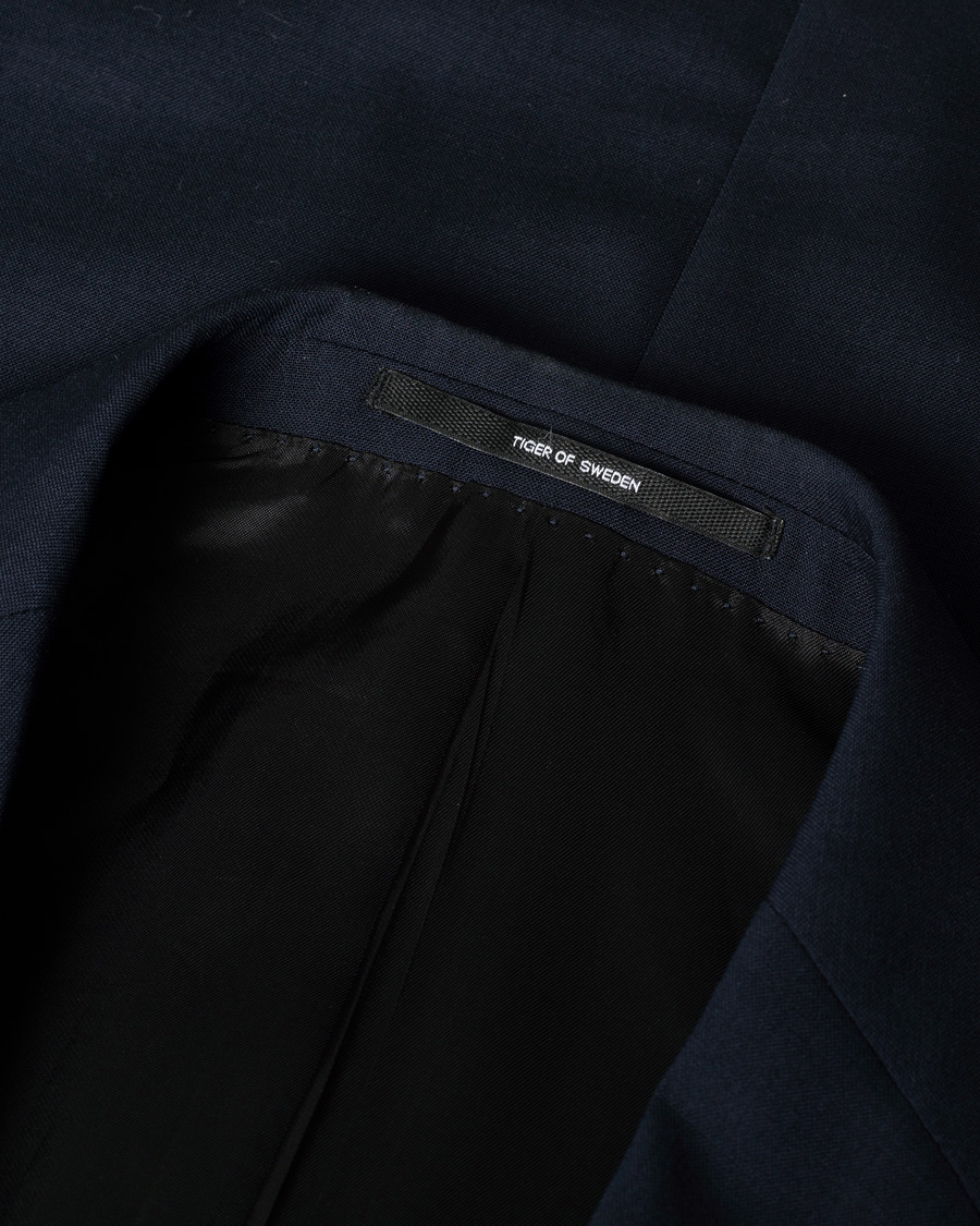 Uomini | Tiger of Sweden Henre 3-piece Suit Wool Stretch Navy | Pre-owned | Tiger of Sweden Henre 3-piece Suit Wool Stretch Navy
