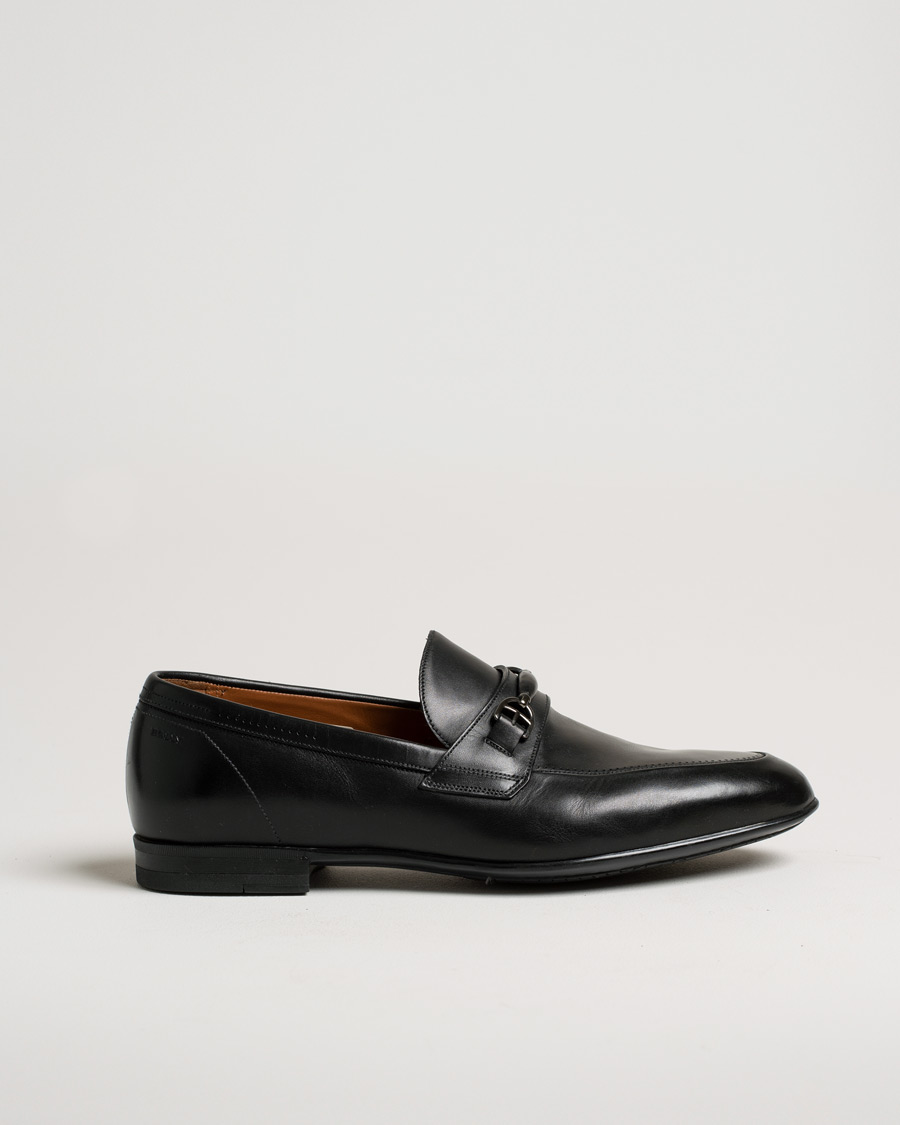 Uomini | Bally Leather Loafer Black UK6 - EU40 | Pre-owned | Bally Leather Loafer Black UK6 - EU40