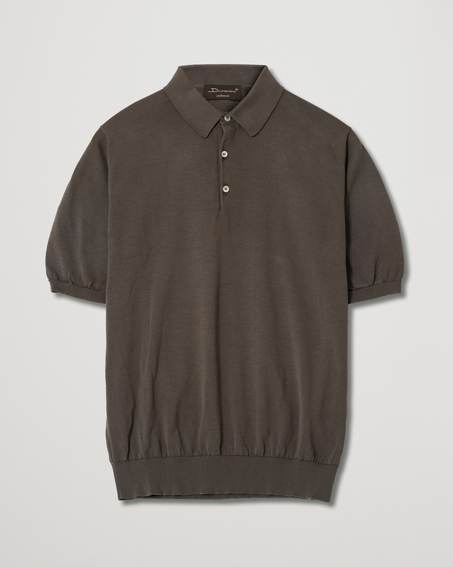 Uomini | Polo | Pre-owned | Doriani Cashmere Cotton Knitted Polo Brown