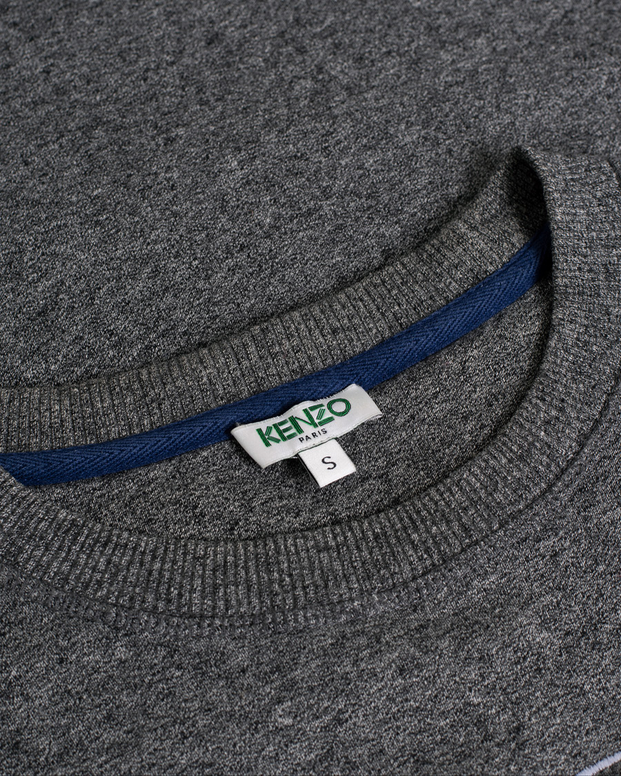 Uomini | Kenzo Sweatshirt Tiger Grey Melange | Pre-owned | Kenzo Sweatshirt Tiger Grey Melange