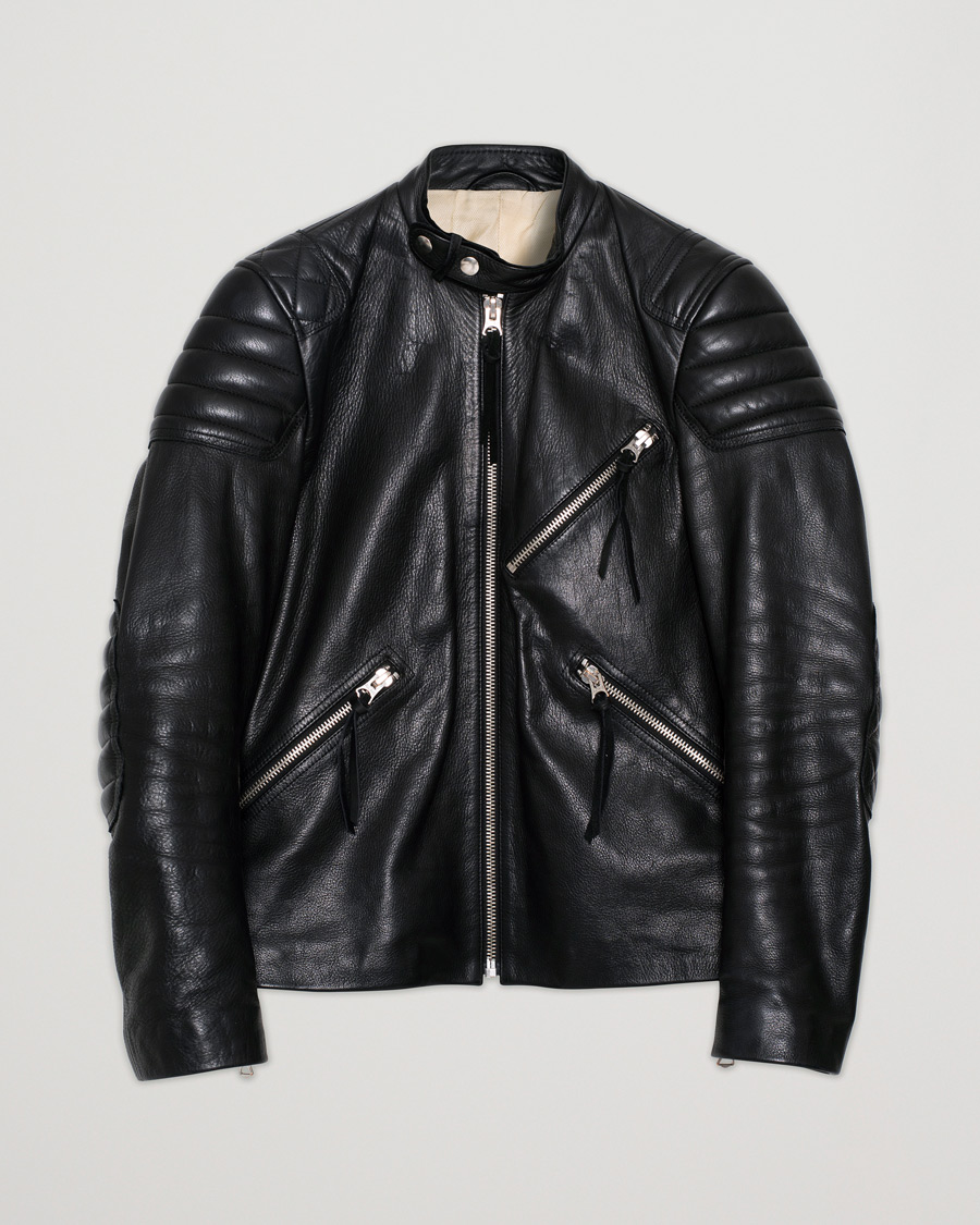 Uomini | Acne Studios Biker Leather Jacket Black 46 | Pre-owned | Acne Studios Biker Leather Jacket Black 46