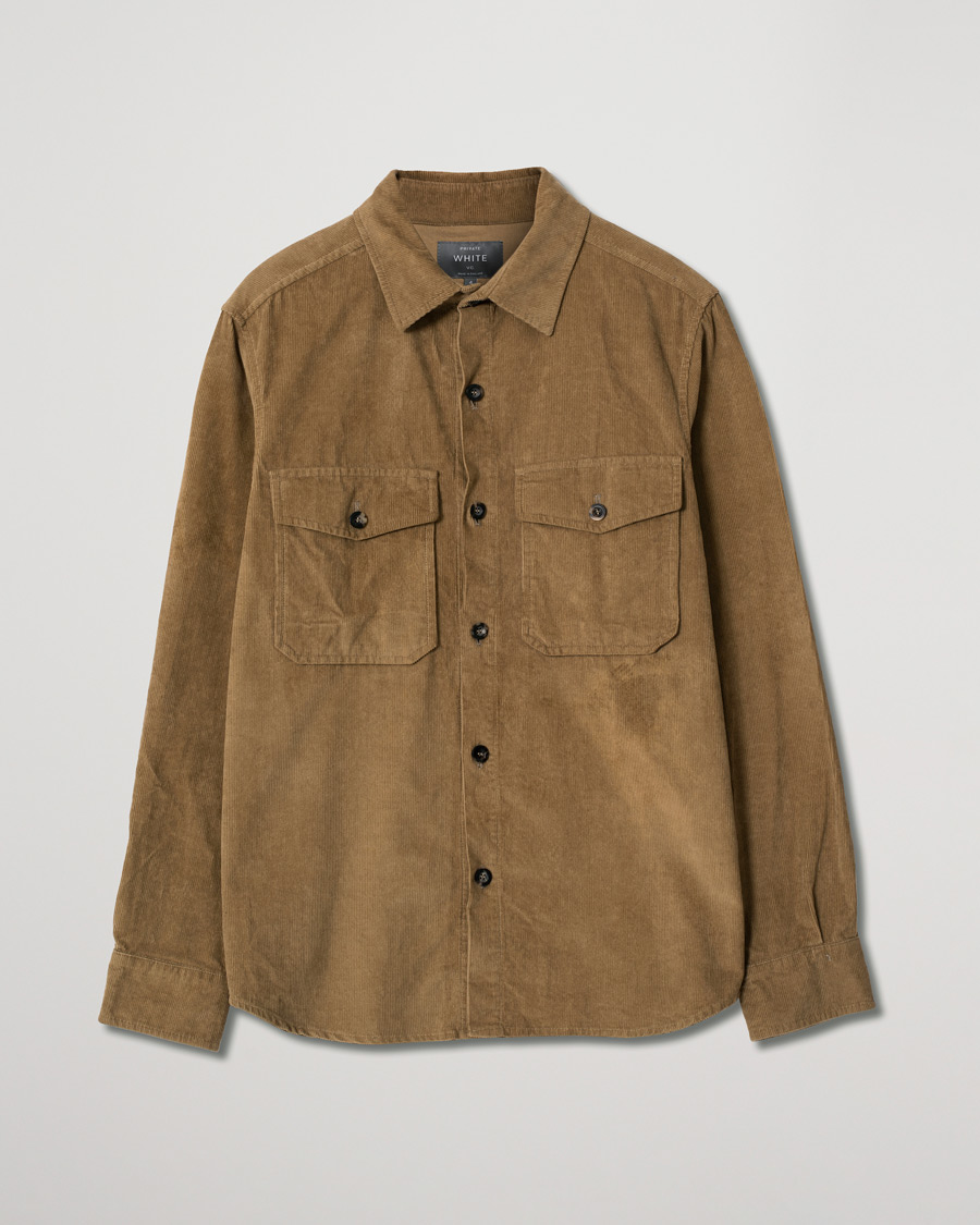 Uomini | Private White V.C. Manchester Overshirt Beige | Pre-owned | Private White V.C. Manchester Overshirt Beige