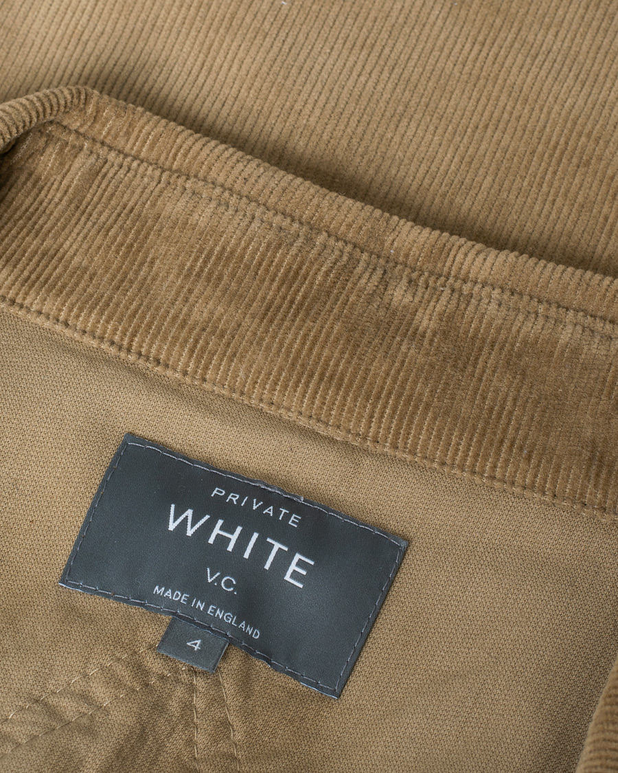 Uomini | Private White V.C. Manchester Overshirt Beige | Pre-owned | Private White V.C. Manchester Overshirt Beige
