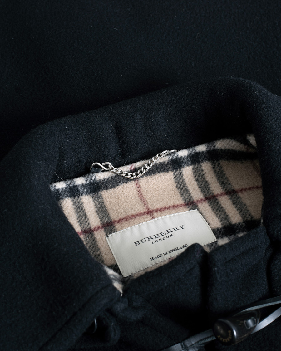 Uomini | Burberry Wool Duffle Coat Black 50 | Pre-owned | Burberry Wool Duffle Coat Black 50