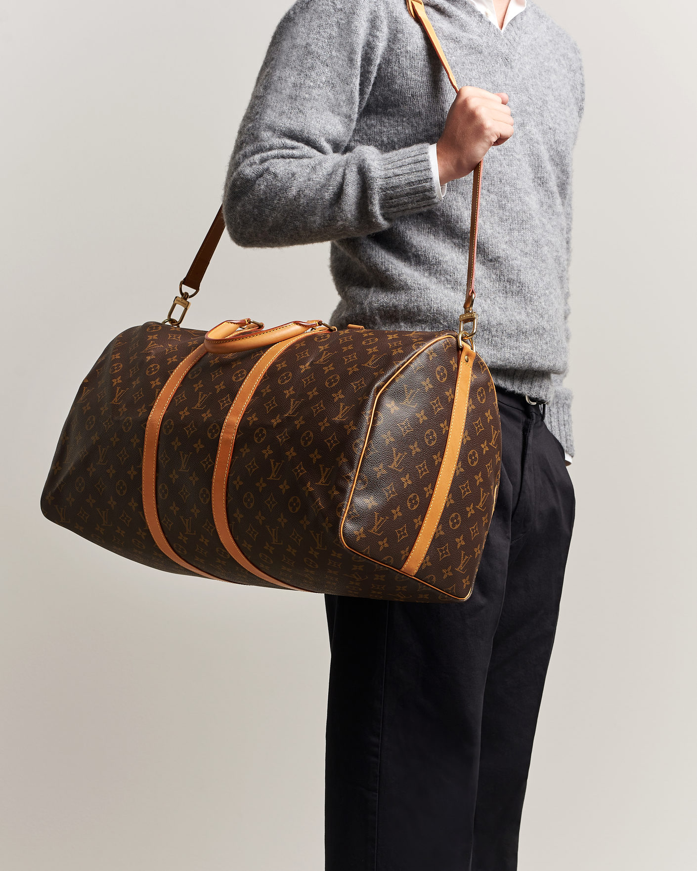 Uomini | Pre-Owned & Vintage Bags | Louis Vuitton Pre-Owned | Keepall Bandouliére 55 Monogram